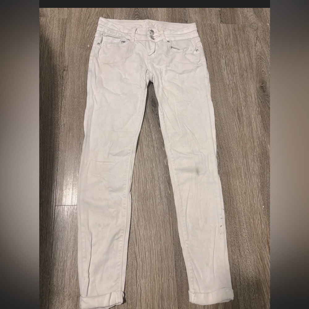 Revolution By Revolt Skinny Jeans Women's Size 3 White Low Rise